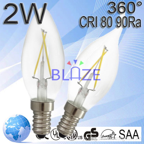 Top quality led light candle 2w 3w 100lm/w led candle light E14 B22